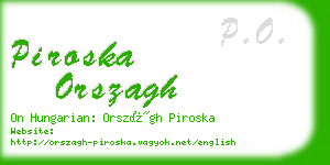 piroska orszagh business card